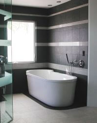 An elegant decor for a modern bathroom - the best tile solutions