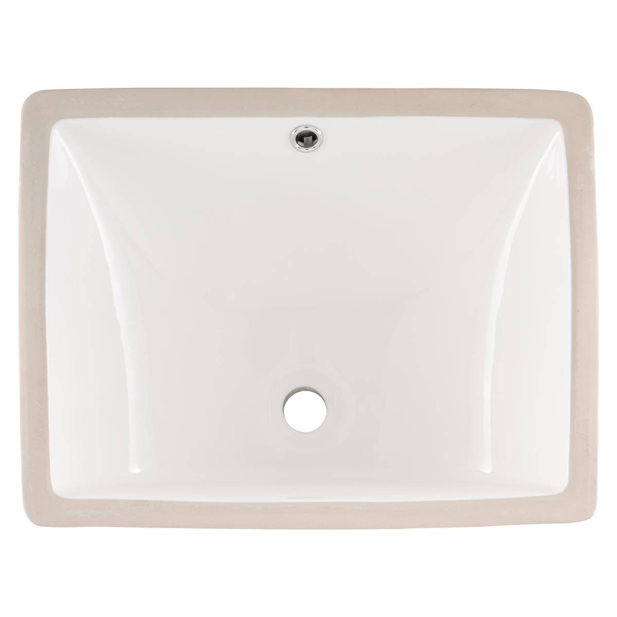 Rectangle Undermount Sink - ANITY WHITE RECTANGLE PORCELAIN 2015